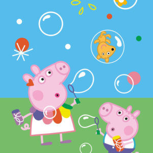 Peppa malac Bubbles coral fleece polár takaró 130x170cm