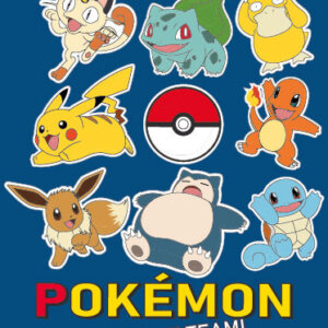 Pokémon Awesome Team coral fleece polár takaró 130x160cm