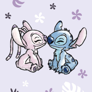 Disney Lilo és Stitch, A csillagkutya Purple polár takaró 100x150cm