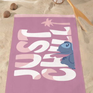 Disney Lilo és Stitch, A csillagkutya Just Chill fürdőlepedő, strand törölköző 70x140cm (Fast Dry)
