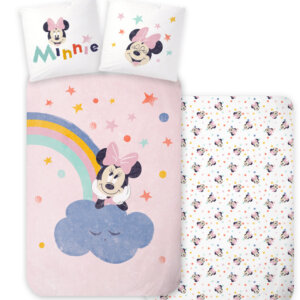 Disney Minnie Dreamland gyerek, ovis ágyneműhuzat 100×135 cm, 40×60 cm