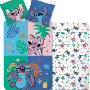 Disney Lilo és Stitch, A csillagkutya Joyful Jungle ágyneműhuzat 140×200cm, 70×90 cm