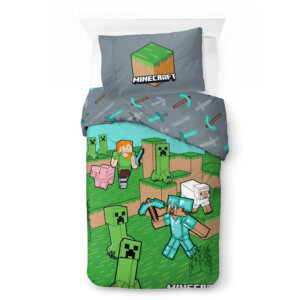 Minecraft Animals and Mobs ágyneműhuzat 140×200cm, 70×90 cm