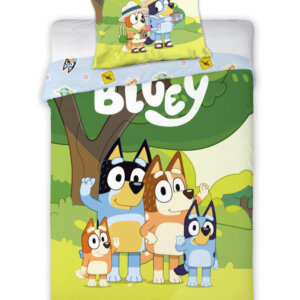 Bluey Family Snuggle ágyneműhuzat 140×200cm, 70×90 cm