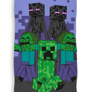 Minecraft Purple Attack fürdőlepedő, strand törölköző 70x140cm