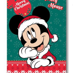 Disney Mickey Festive Karácsonyi polár takaró 100x140cm