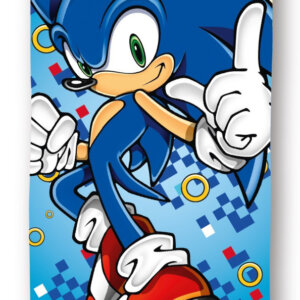 Sonic a sündisznó Rush fürdőlepedő, strand törölköző 70x140cm (Fast Dry)