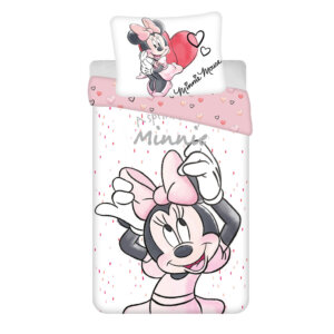 Disney Minnie White ágyneműhuzat 140×200cm, 70×90 cm