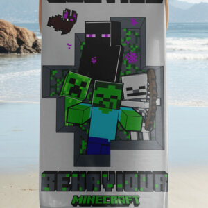 Minecraft Hostile Behaviour fürdőlepedő, strand törölköző 70x140cm