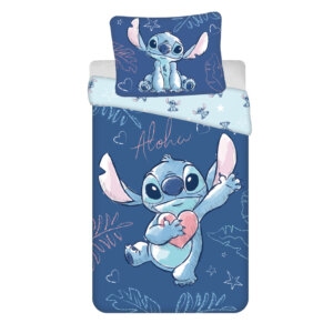 Disney Lilo és Stitch, A csillagkutya Aloha Blue ágyneműhuzat 140×200cm, 70×90 cm