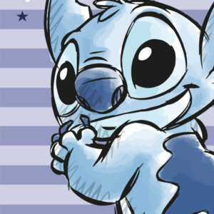 Disney Lilo és Stitch, A csillagkutya Stripes fürdőlepedő, strand törölköző 70x140cm (Fast Dry)