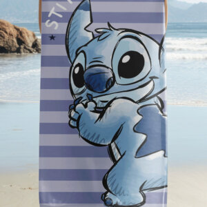 Disney Lilo és Stitch, A csillagkutya Stripes fürdőlepedő, strand törölköző 70x140cm (Fast Dry)