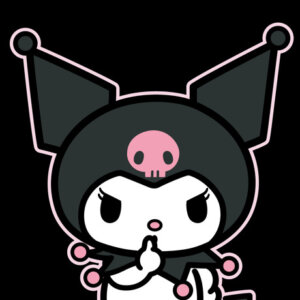 Hello Kitty Kuromi Black fürdőlepedő, strand törölköző 70x140cm