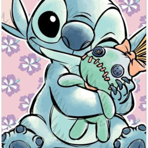 Disney Lilo és Stitch, A csillagkutya Snuggle fürdőlepedő, strand törölköző 70x140 cm (Fast Dry)