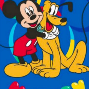 Disney Mickey Pluto Joy fürdőlepedő, strand törölköző 70x140 cm (Fast Dry)