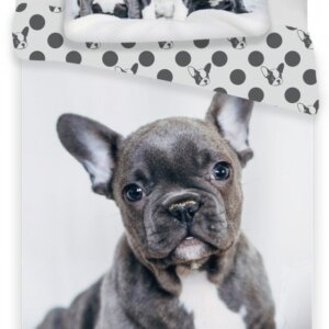 Kutyás French Bulldogs Black ágyneműhuzat 140×200cm, 70×90 cm