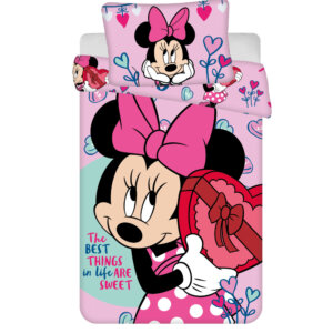 Disney Minnie Sweets gyerek, ovis ágyneműhuzat 100×135 cm, 40×60 cm