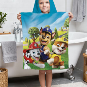 Mancs Őrjárat Funny Day strand törölköző poncsó 50x115cm