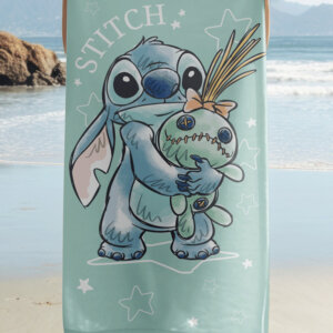 Disney Lilo és Stitch, A csillagkutya Buddies fürdőlepedő, strand törölköző 70x140cm