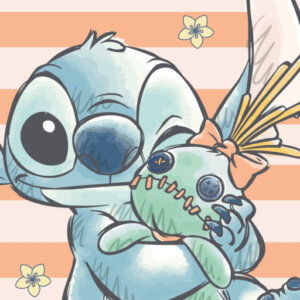 Disney Lilo és Stitch, A csillagkutya Tropical Hugs fürdőlepedő, strand törölköző 70x140cm