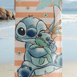Disney Lilo és Stitch, A csillagkutya Tropical Hugs fürdőlepedő, strand törölköző 70x140cm