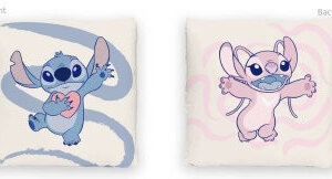 Disney Stitch párna, díszpárna - kétoldali mintával - 40 x 40 cm