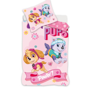 Mancs Őrjárat Flower Fun gyerek, ovis ágyneműhuzat 100×135cm, 40×60 cm