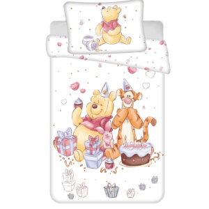 Disney Micimackó Birthday Party ovis ágyneműhuzat 100×135 cm, 40×60 cm