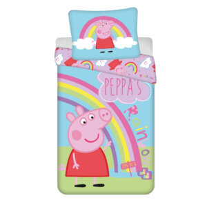 Peppa malac Jump In ágyneműhuzat 140×200 cm, 70×90 cm