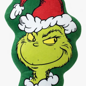 A Grincs Green Smile formapárna 36×23 cm