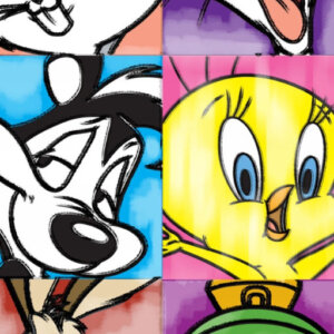 Bolondos dallamok (Looney Tunes) 100% pamut strandtörölköző 70x140cm