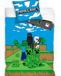 Minecraft - A CSAPAT 100% pamut ágyneműgarnitúra 140x200cm ágyneműhuzat + 70x90cm párnahuzat