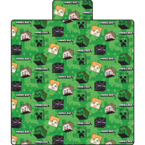 Minecraft Coral fleece piknik takaró 140x200cm 240GSM vastag puha prémium anyagból
