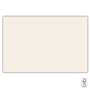 Unicolour Cream, Krémszínű papír asztalterítő 120x180 cm FSC
