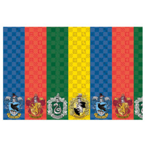 Harry Potter Hogwarts Houses papír asztalterítő 120×180 cm FSC