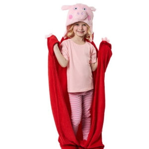 Peppa Malac 3D Coral fleece takaró 110x140cm vastag puha prémium anyagból