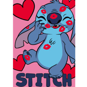Disney Stitch polár takaró - 100 x 150 cm - rózsaszín